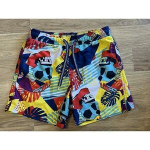 Surf‎ Society swimwear multi colored skull trunks Size Small